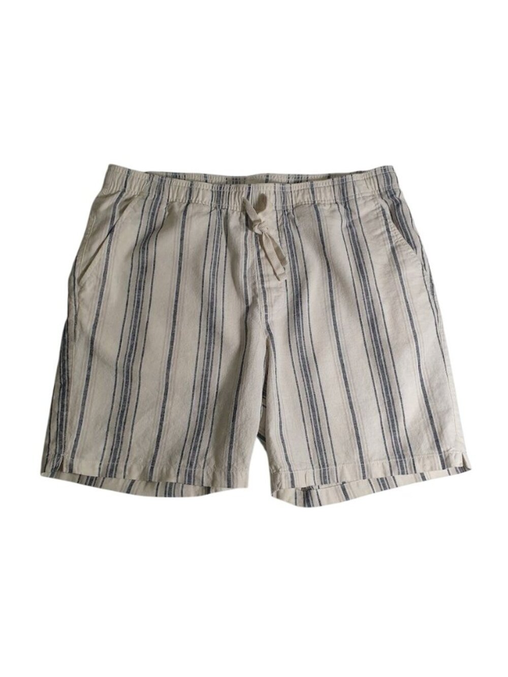 Goodfellow Co Mens Striped Cotton Linen Shorts Drawstring Waist Summer Casual